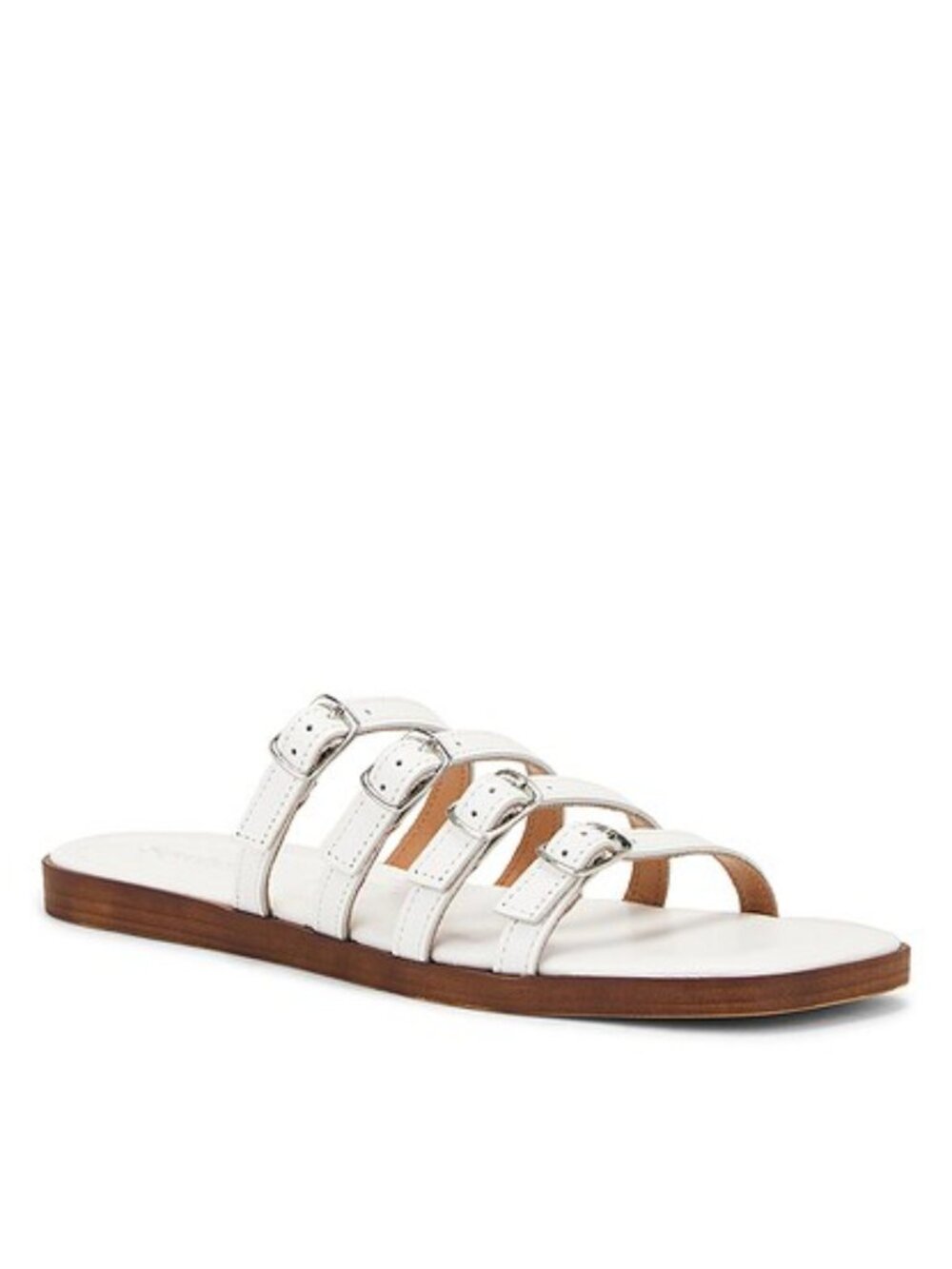 SEYCHELLES White Strappy Slide Sandals